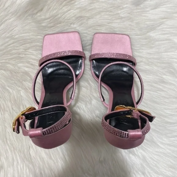 Versace Crystal Embellished ankle strap‎ sandal size 35EU - Picture 7 of 17